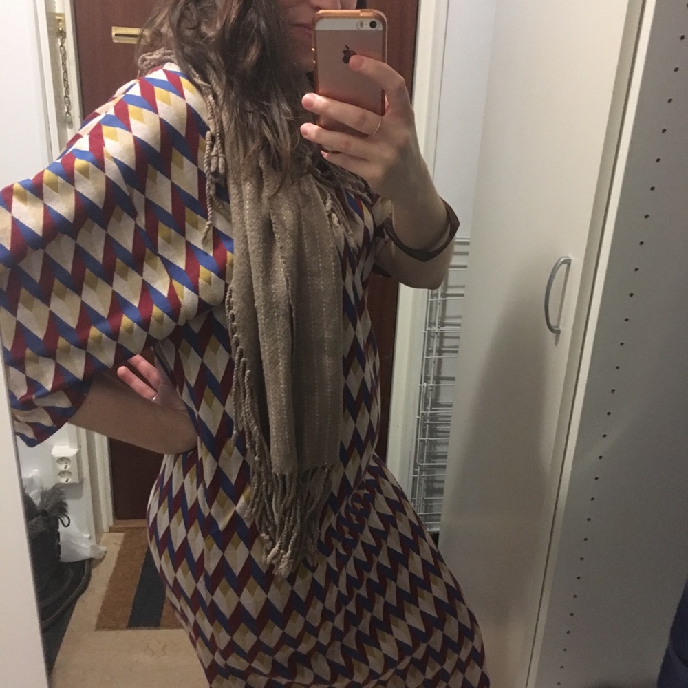 Zara Chevron Print Midi Dress